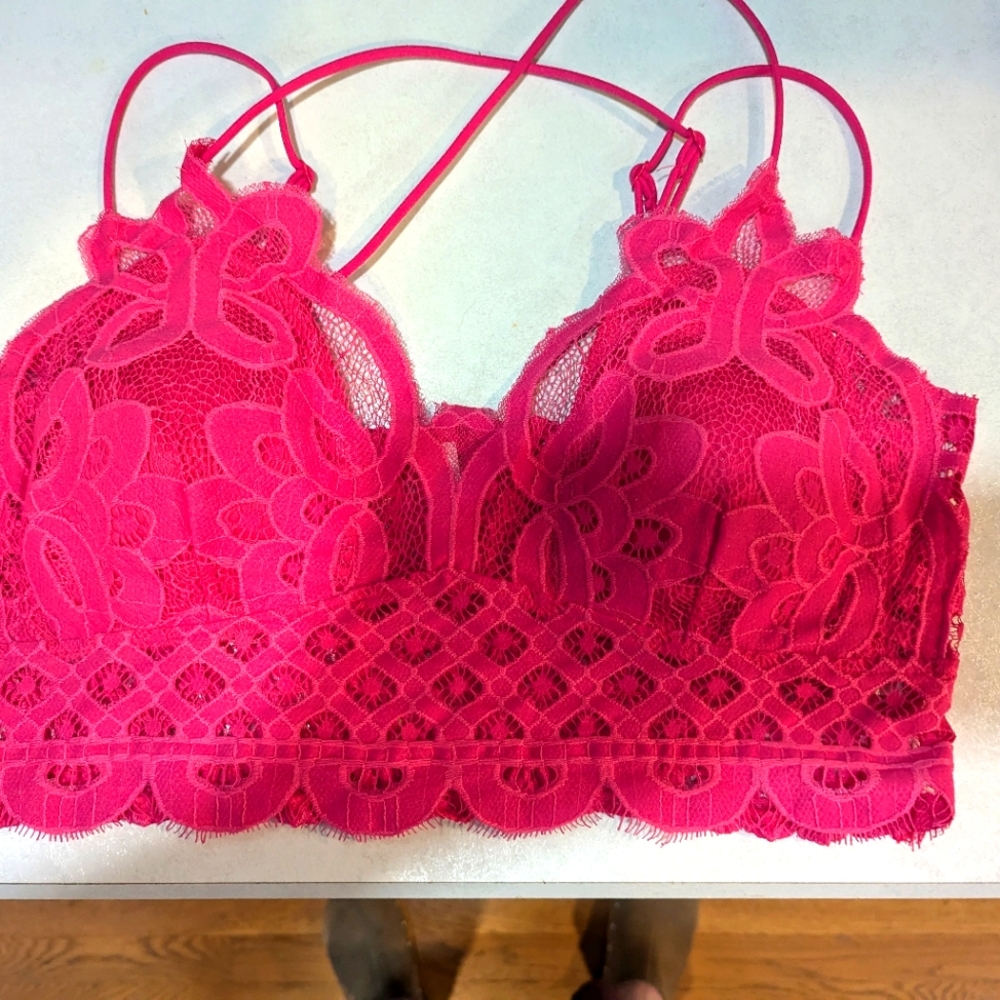 Zenana pink bralette plus 2X